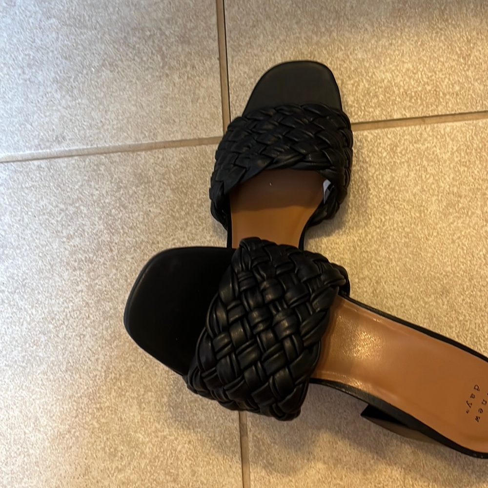 Womens new sandels.Never worn. Too small for me. Perfect with a dress or shorts.